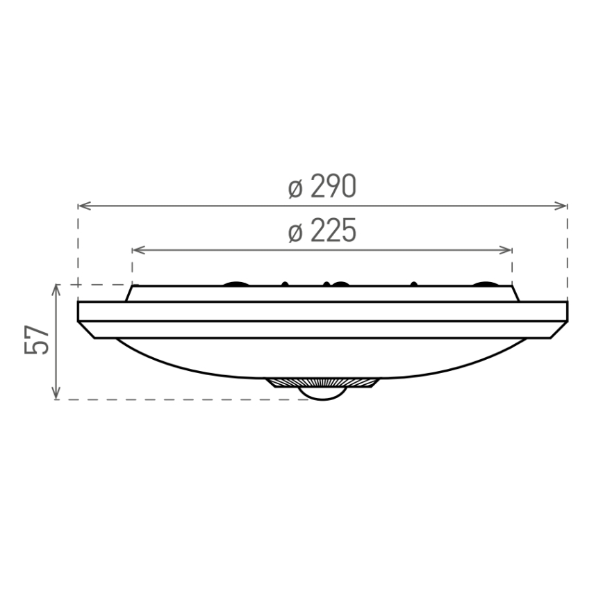 LED Stropní svítidlo se senzorem pohybu a soumraku LED/16W/230V pr. 29 cm bílá