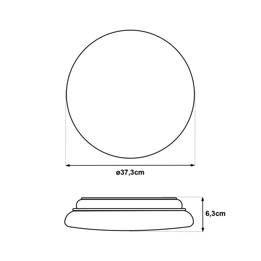 LED Stropní svítidlo se senzorem pohybu LENA LED/24W/230V pr. 37,3 cm bílá