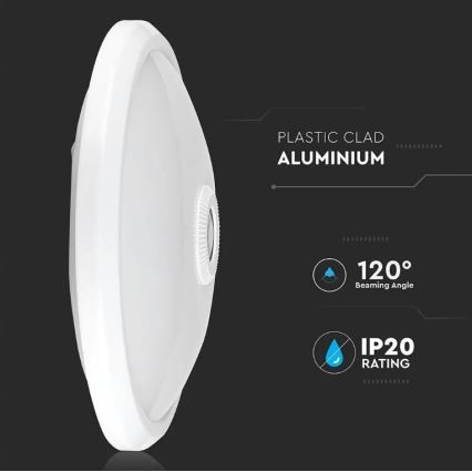 LED Stropní svítidlo se senzorem SAMSUNG CHIP LED/12W/230V 4000K pr. 29 cm