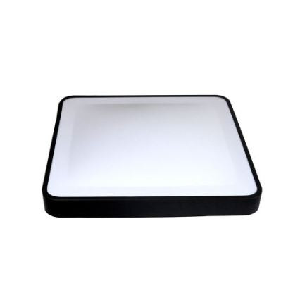 LED Stropní svítidlo se senzorem pohybu a soumraku WILTON LED/24W/230V 4000K 33x33 cm černá