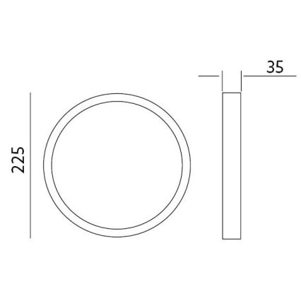 LED Stropní svítidlo SIGARO CIRCLE LED/24W/230V 4000K IP40