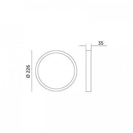 LED Stropní svítidlo SIGARO LED/24W/230V 3000/4000/6500K pr. 22 cm bílá