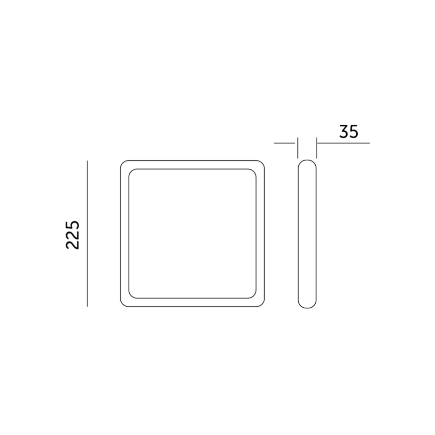 LED Stropní svítidlo SIGARO SQUARE LED/24W/230V 4000K IP40