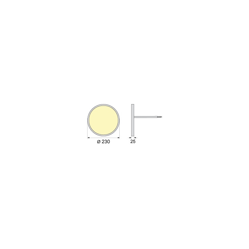 LED Stropní svítidlo SIMEN LED/18W/230V 4000K IP40 pr. 23 cm bílá UGR19