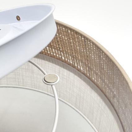 LED Stropní svítidlo SIRJA BOHO LED/20W/230V 4000K pr. 35 cm béžová/bílá