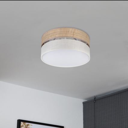 LED Stropní svítidlo SIRJA BOHO LED/20W/230V 4000K pr. 35 cm béžová/krémová