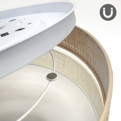 LED Stropní svítidlo SIRJA BOHO LED/20W/230V 4000K pr. 35 cm béžová/krémová