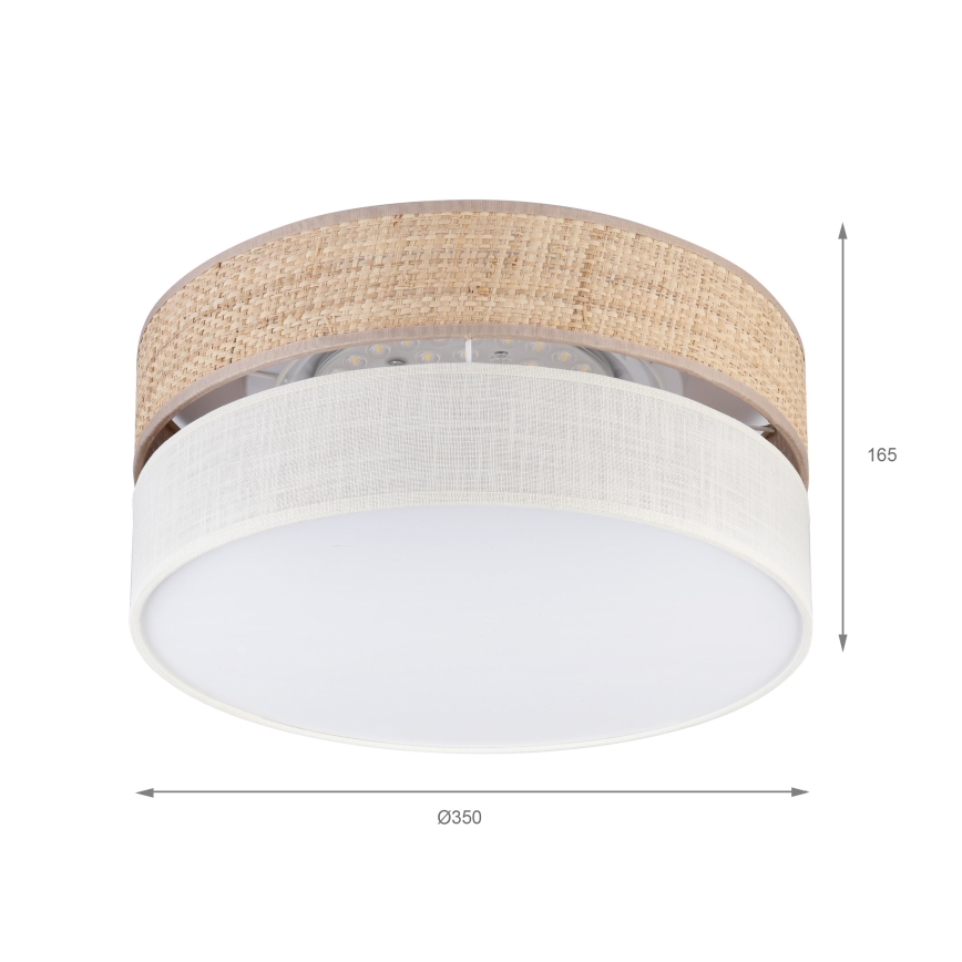 LED Stropní svítidlo SIRJA BOHO LED/20W/230V 4000K pr. 35 cm béžová/krémová