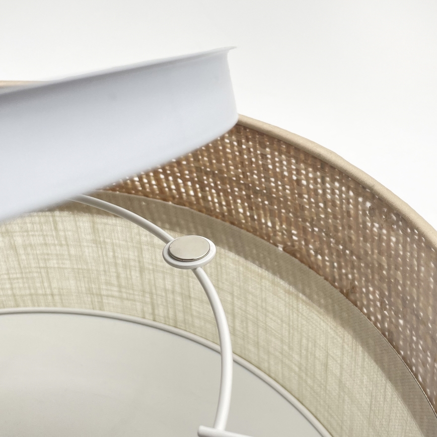 LED Stropní svítidlo SIRJA BOHO LED/20W/230V 4000K pr. 35 cm béžová/krémová