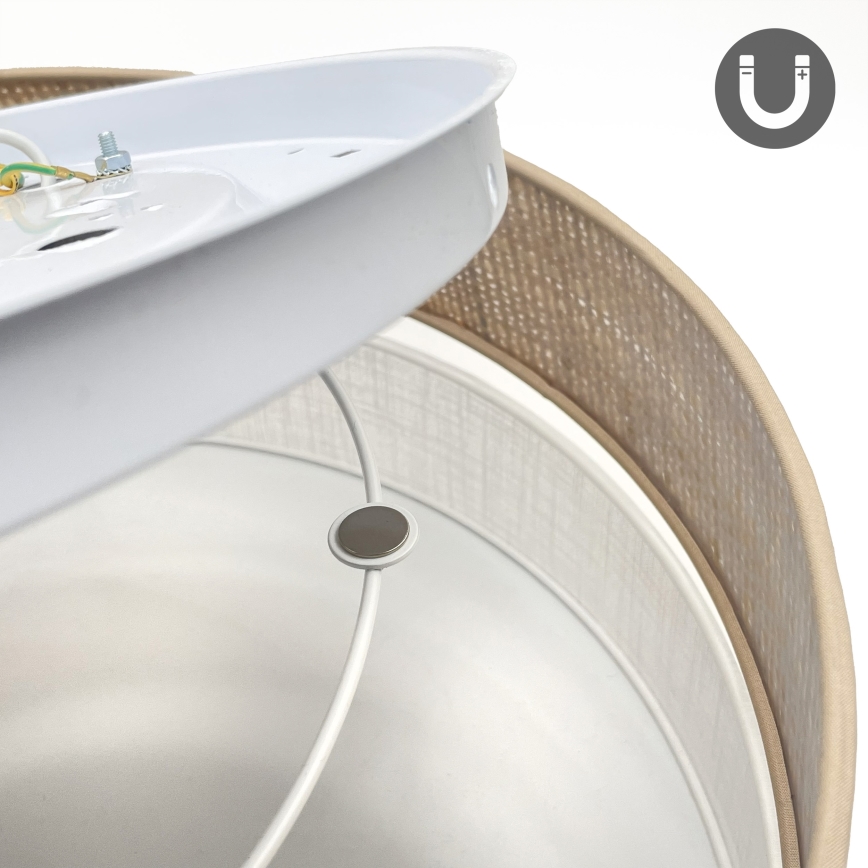 LED Stropní svítidlo SIRJA BOHO LED/36W/230V 4000K pr. 45 cm béžová/bílá