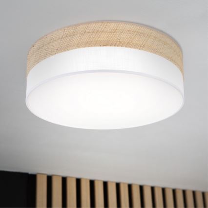 LED Stropní svítidlo SIRJA BOHO LED/36W/230V 4000K pr. 45 cm béžová/bílá