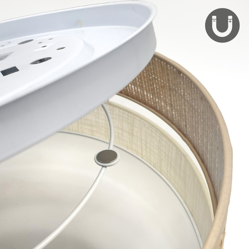 LED Stropní svítidlo SIRJA BOHO LED/36W/230V 4000K pr. 45 cm béžová/krémová