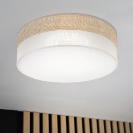 LED Stropní svítidlo SIRJA BOHO LED/36W/230V 4000K pr. 45 cm béžová/krémová