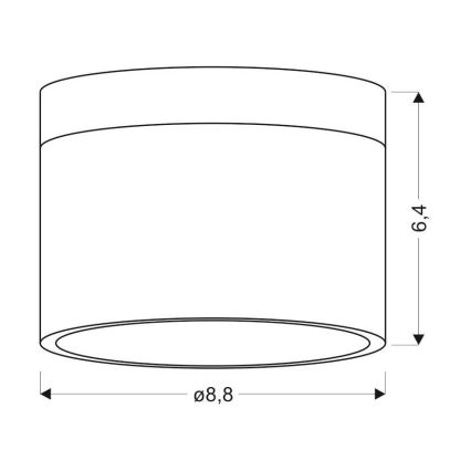 LED Stropní svítidlo TUBA LED/9W/230V bílá/béžová