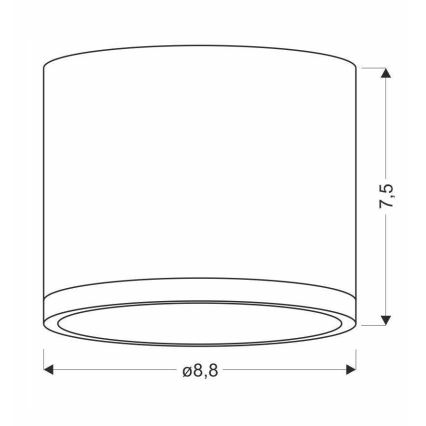 LED Stropní svítidlo TUBA LED/9W/230V