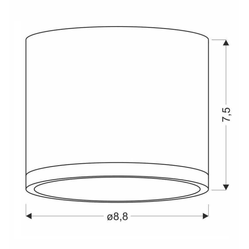 LED Stropní svítidlo TUBA LED/9W/230V