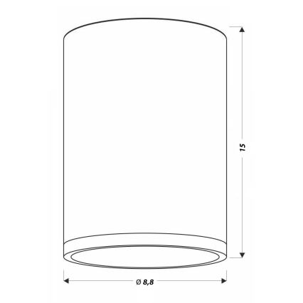 LED Stropní svítidlo TUBA LED/9W/230V