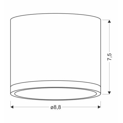 LED Stropní svítidlo TUBA LED/9W/230V