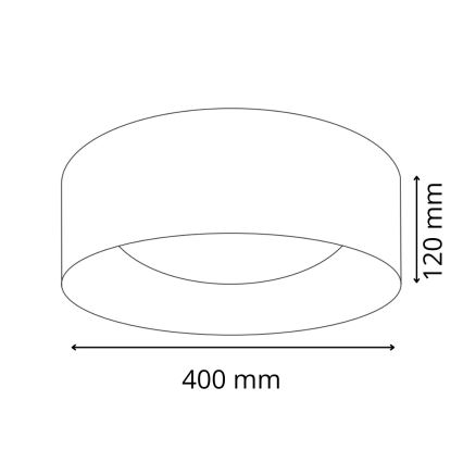 LED Stropní svítidlo TULUZA LED/24W/230V pr. 40 cm černá