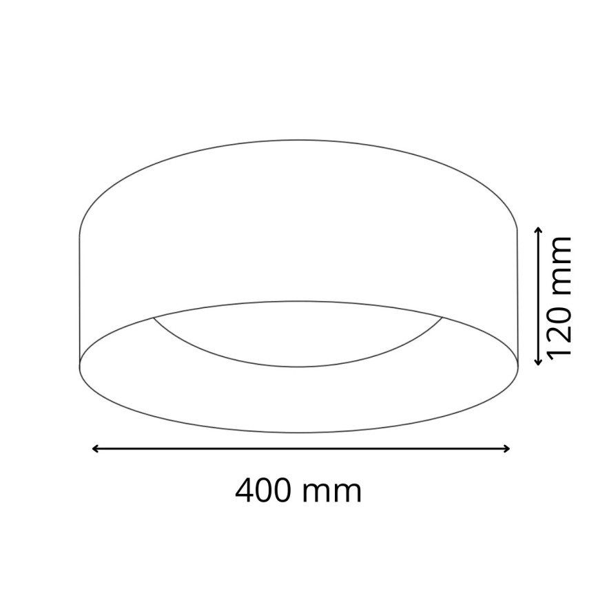 LED Stropní svítidlo TULUZA LED/24W/230V pr. 40 cm černá