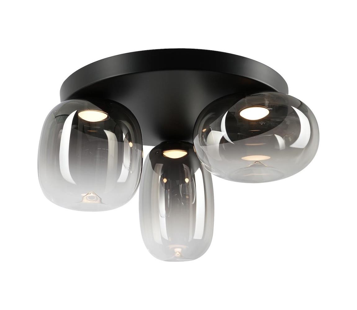 LED Stropní svítidlo VASO LED/12W/230V pr. 42 cm černá/kouřová ML1412 – Alasans
