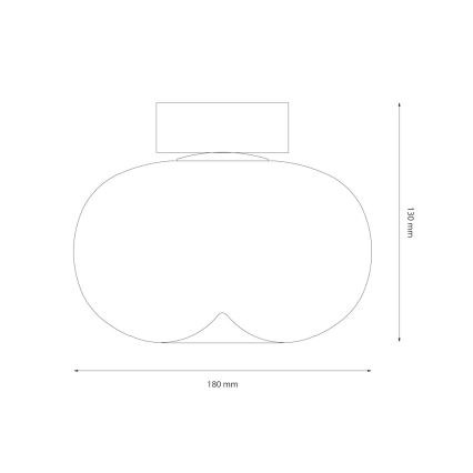 LED Stropní svítidlo VASO LED/4W/230V pr. 18 cm zlatá/kouřová