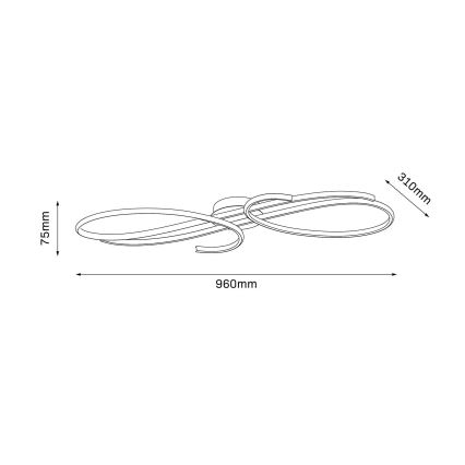 LED Stropní svítidlo VIOLIN LED/40W/230V černá