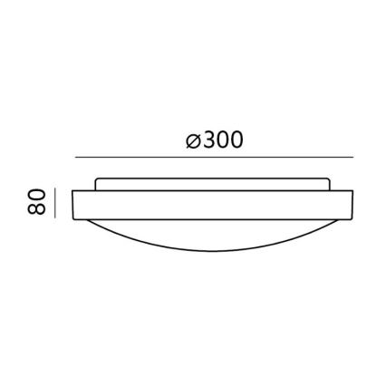 LED Stropní svítidlo ZOE LED/18W/230V IP44 černá