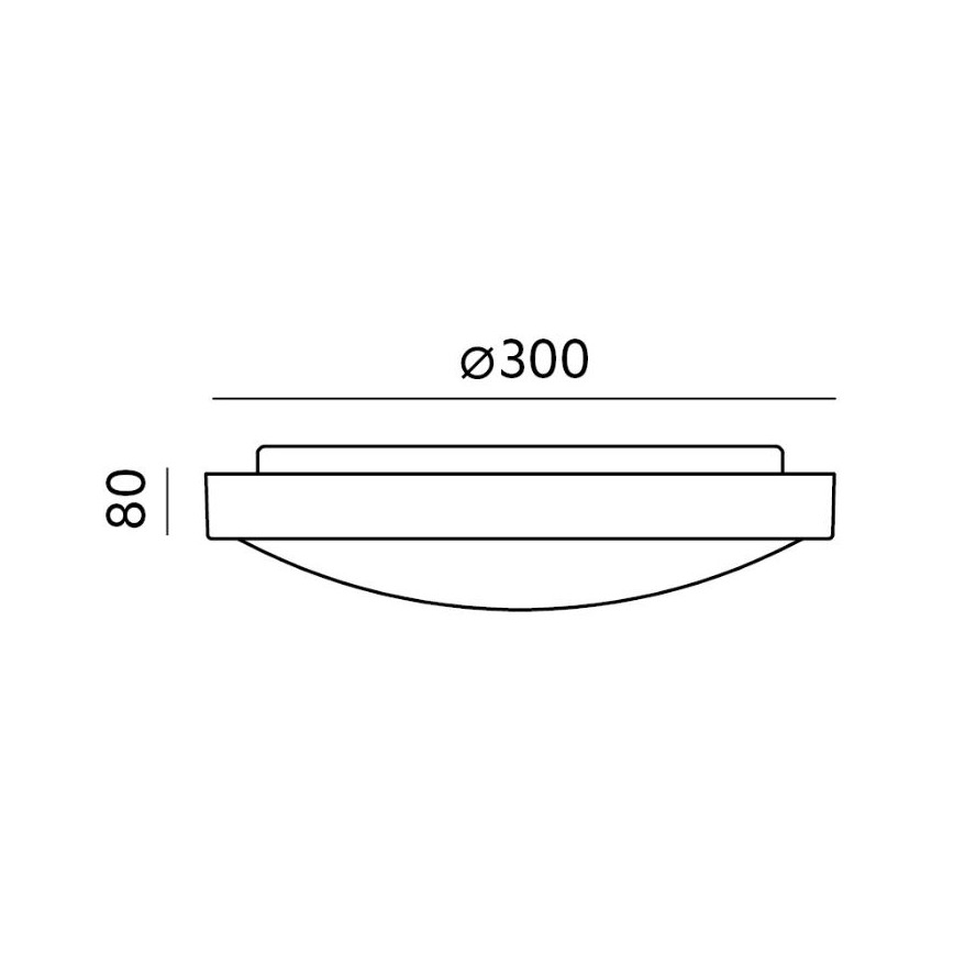 LED Stropní svítidlo ZOE LED/18W/230V IP44 černá