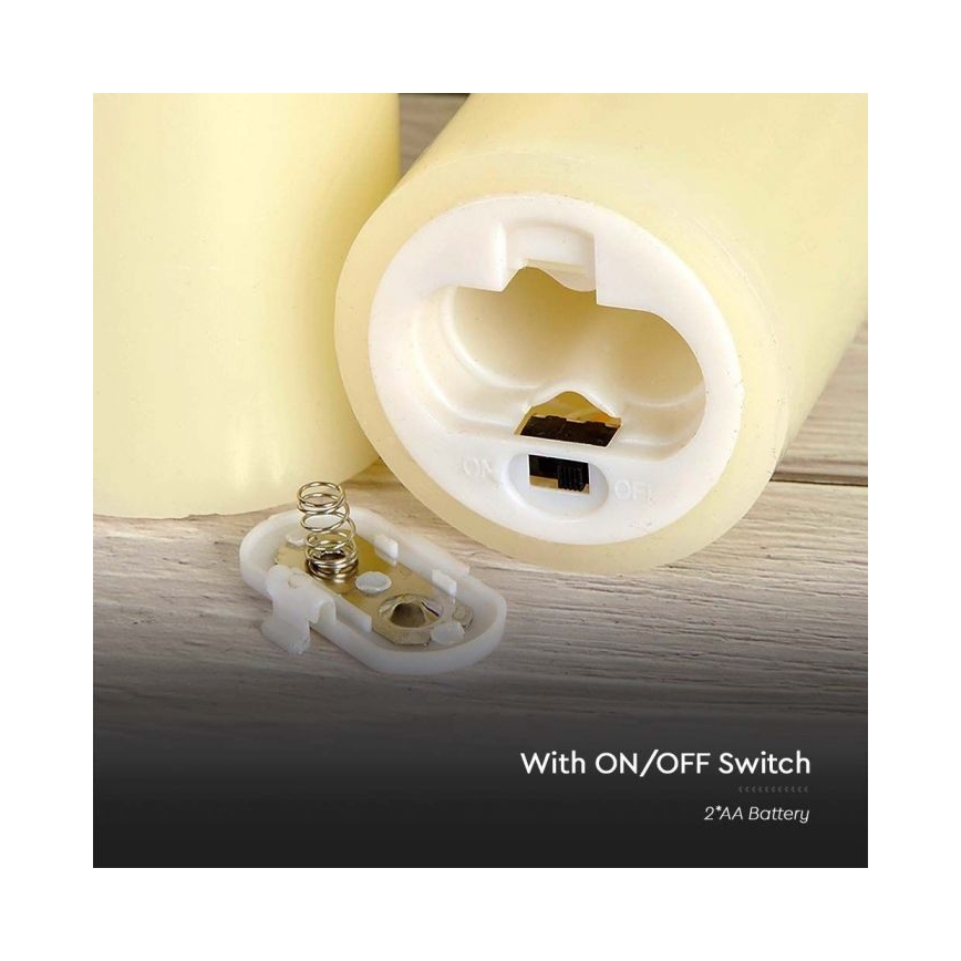 LED Svíčka LED/2xAA teplá bílá 17,5 cm