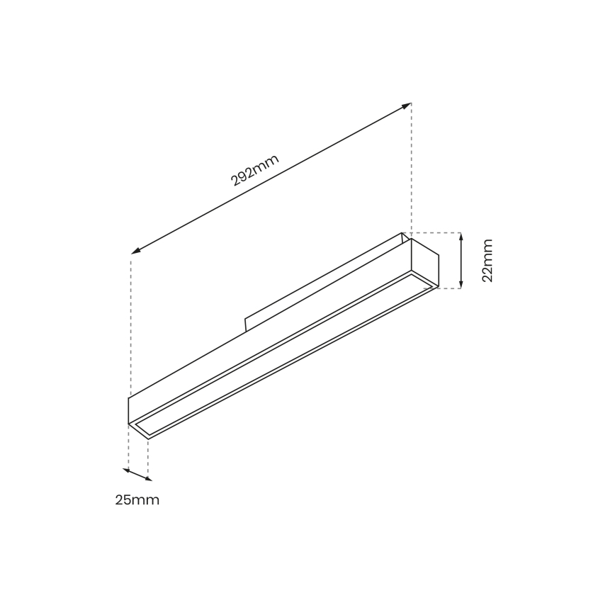 LED Svítidlo do kolejnicového systému MAGNETIC TRACK 1xLED/12W/48V