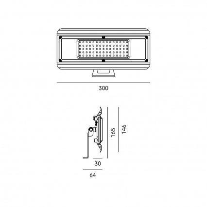 LED Technické svítidlo 4v1 MULTILUXO LED/100W/230V 4000K IP65 30 cm
