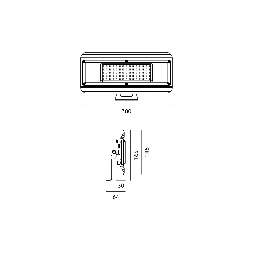 LED Technické svítidlo 4v1 MULTILUXO LED/100W/230V 4000K IP65 30 cm