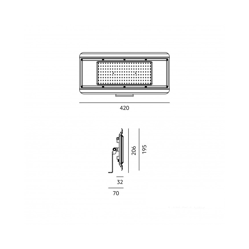 LED Technické svítidlo 4v1 MULTILUXO LED/200W/230V 4000K IP65 42 cm
