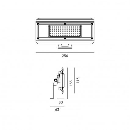 LED Technické svítidlo 4v1 MULTILUXO LED/50W/230V 4000K IP65 25,6 cm