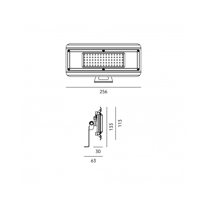 LED Technické svítidlo 4v1 MULTILUXO LED/50W/230V 4000K IP65 25,6 cm