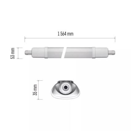 LED Technické svítidlo LED/45W/230V IP65 4000K 156,4 cm