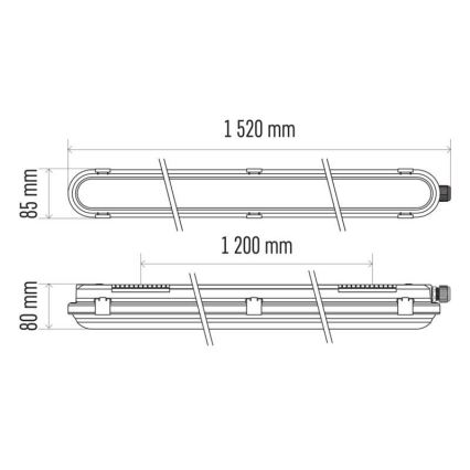 LED Technické svítidlo LED/53W/230V IP66 4000K