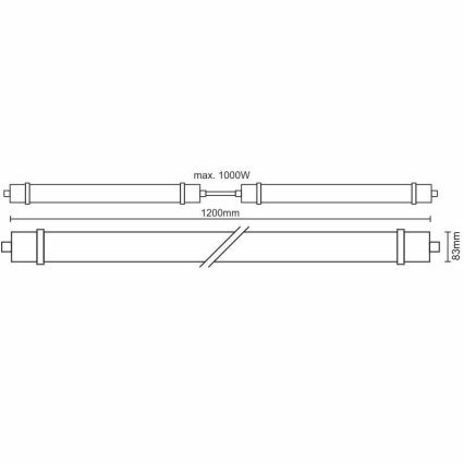 LED Technické svítidlo se senzorem LED/40W/180-265V IP65 4000K