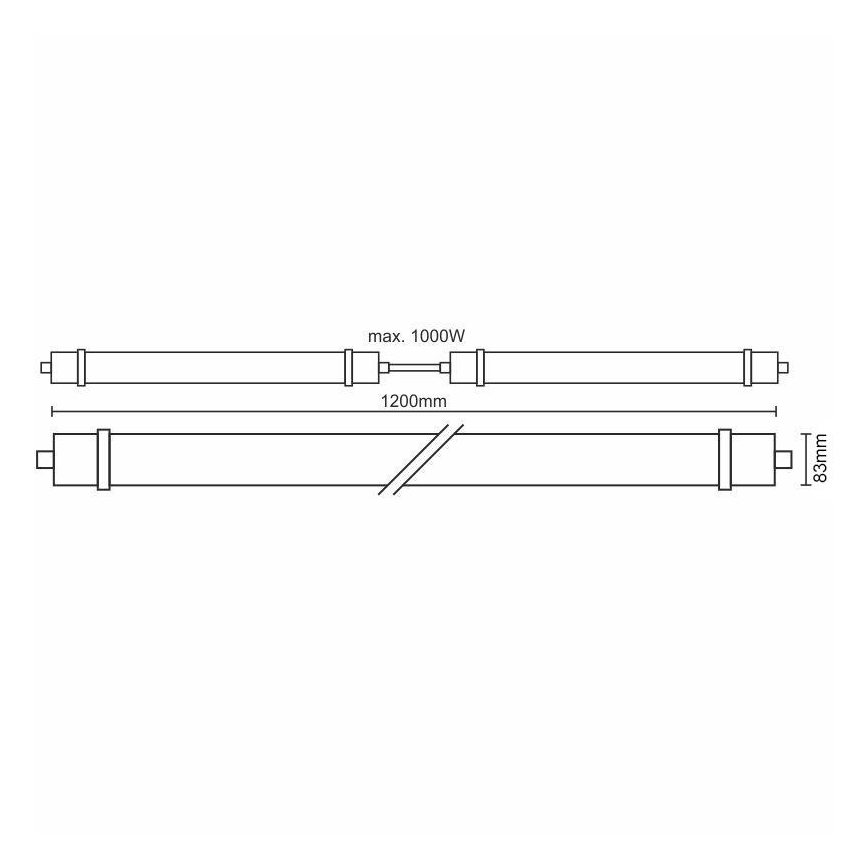 LED Technické svítidlo se senzorem LED/40W/180-265V IP65 4000K