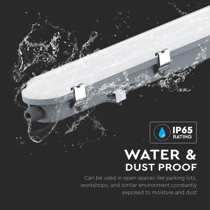 LED Technické zářivkové svítidlo s nouzovým modulem LED/36W/230V 6500K IP65 2200 mAh 120 cm