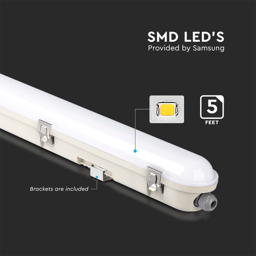 LED Technické zářivkové svítidlo s nouzovým modulem EMERGENCY LED/48W/230V 4000K 150cm IP65