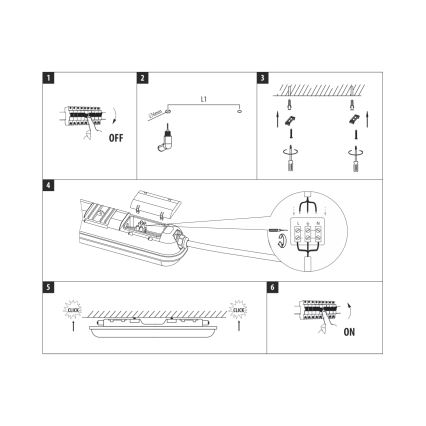 LED Technické zářivkové svítidlo LED/18W/230V 4200K 60 cm IP65