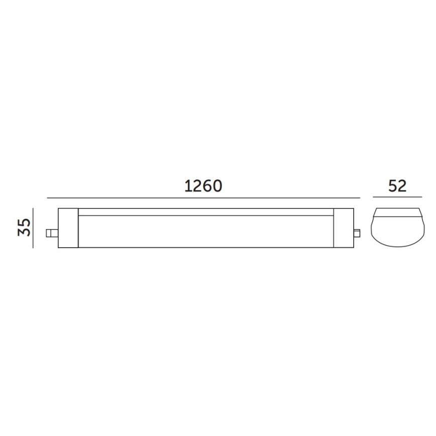 LED Technické zářivkové svítidlo LED/36W/230V IP65 4000K 126 cm