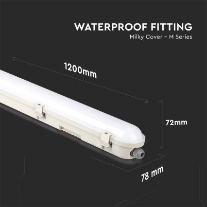 LED Technické zářivkové svítidlo SAMSUNG CHIP LED/60W/230V 6500K 120cm IP65