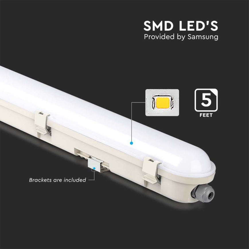 LED Technické zářivkové svítidlo SAMSUNG CHIP LED/70W/230V 4000K 150cm IP65