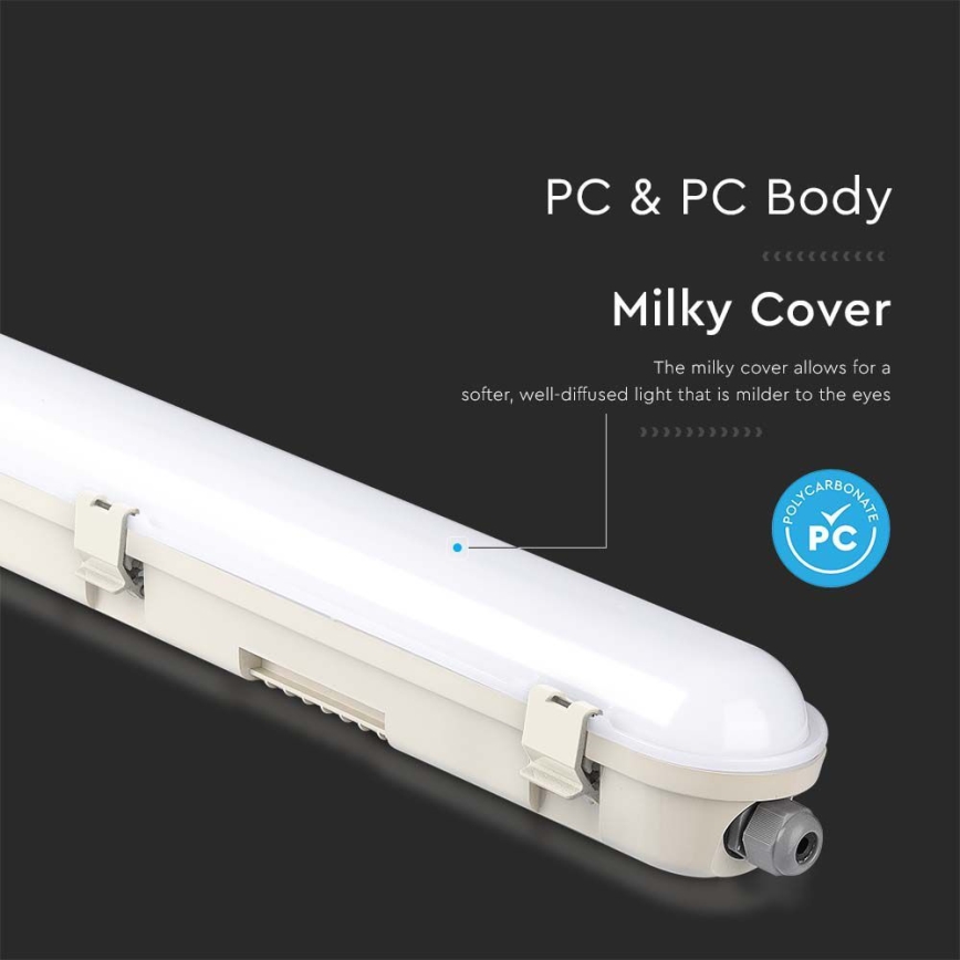 LED Technické zářivkové svítidlo SAMSUNG CHIP LED/70W/230V 4000K 150cm IP65
