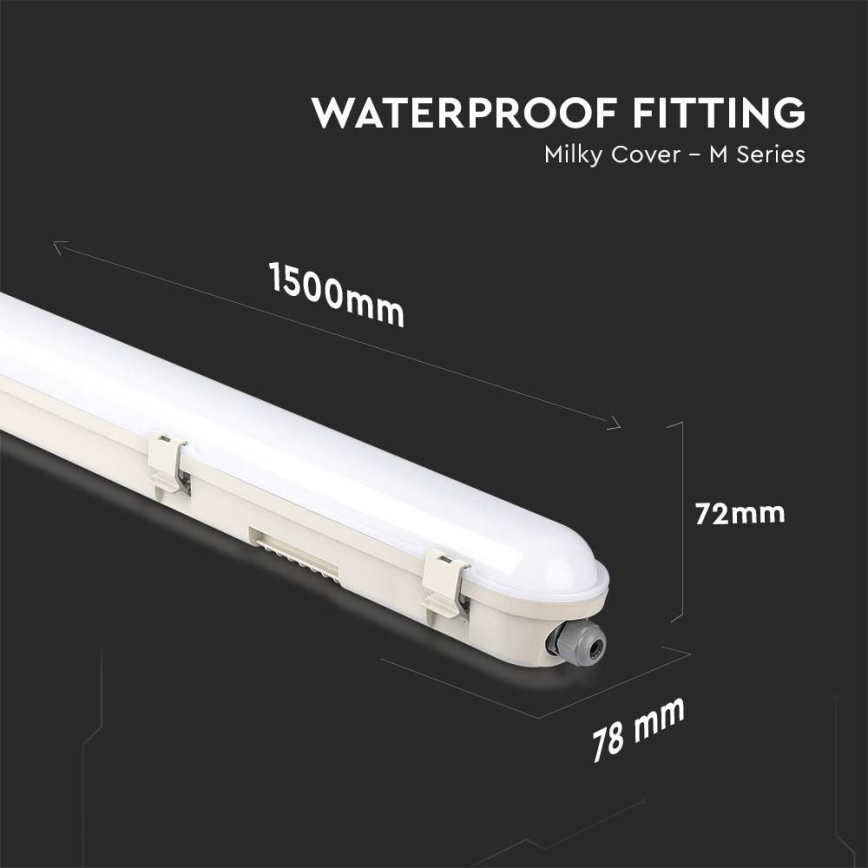 LED Technické zářivkové svítidlo SAMSUNG CHIP LED/70W/230V 4000K 150cm IP65