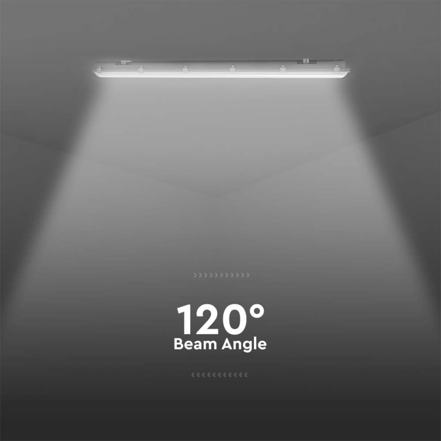 LED Technické zářivkové svítidlo se senzorem pohybu a soumraku LED/48W/230V IP65 6500K 150 cm