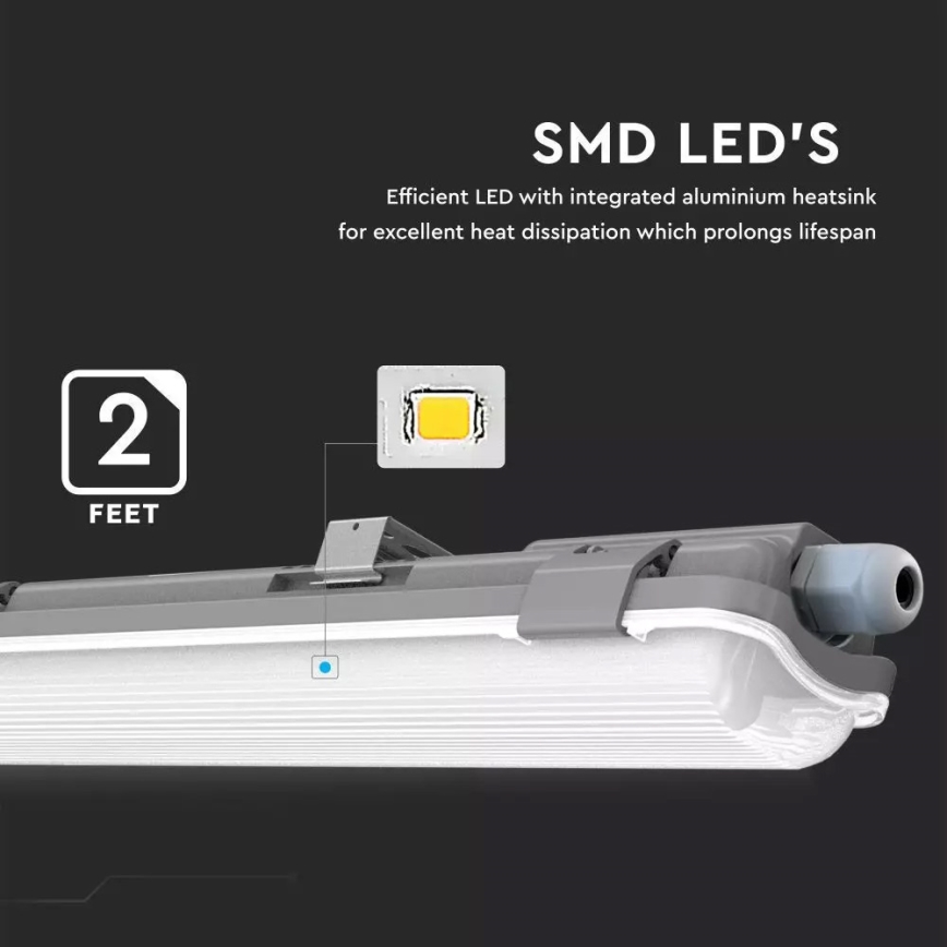 LED Technické zářivkové svítidlo T8 1xG13/18W/230V 4000K 120cm IP65